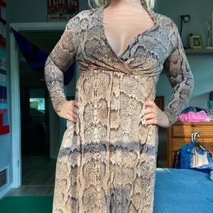 H&M Snake-skin patterned short dress
